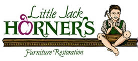 Little Jack Horner's logo - little boy pulling plum from pie